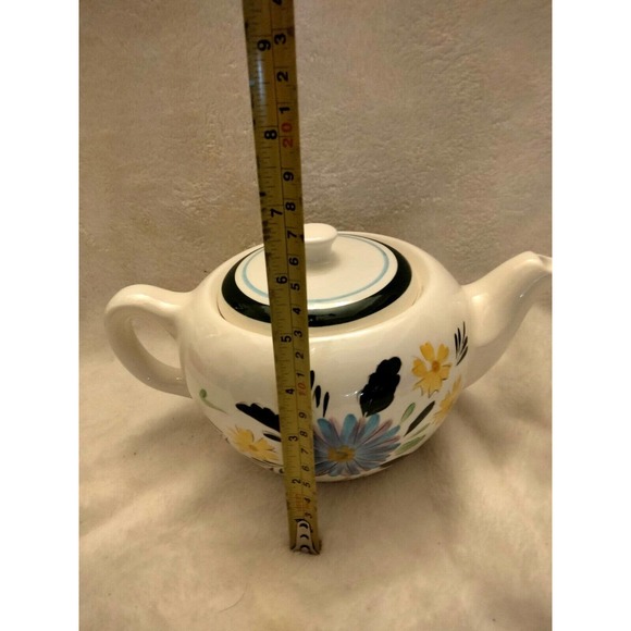 Vintage Stangl Hand Painted Floral Teapot Denmark - Picture 10 of 11